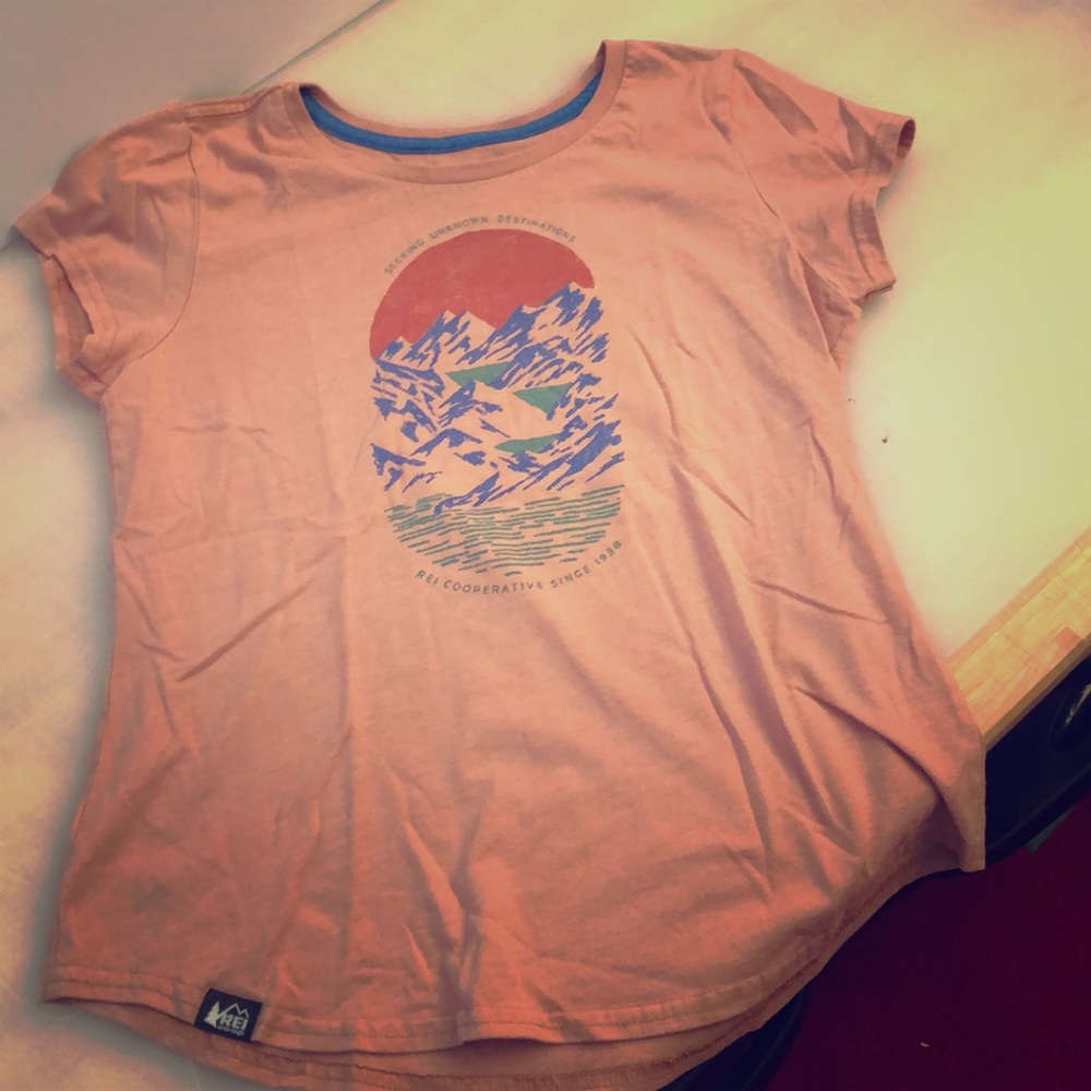 Peach REI shirt
